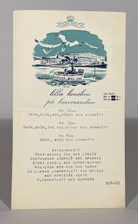 [Meny] Grand Hotel. Lilla lunchen på barverandan. 8/6-62.