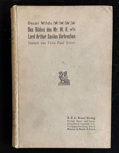 DAS BLINDIS DES MR. W. H. : LORD ARTHUR SAVILES VERBRECHEN