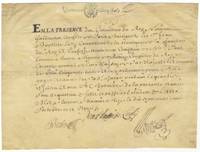 Manuscript document on vellum signed by the composer