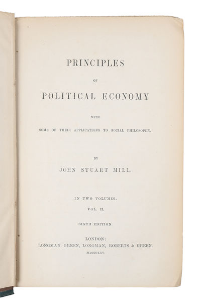 Principles of Political Economy with Some of their Applications to Social Philosophy. In Two Volumes. Sixth Edition. (photo 3)