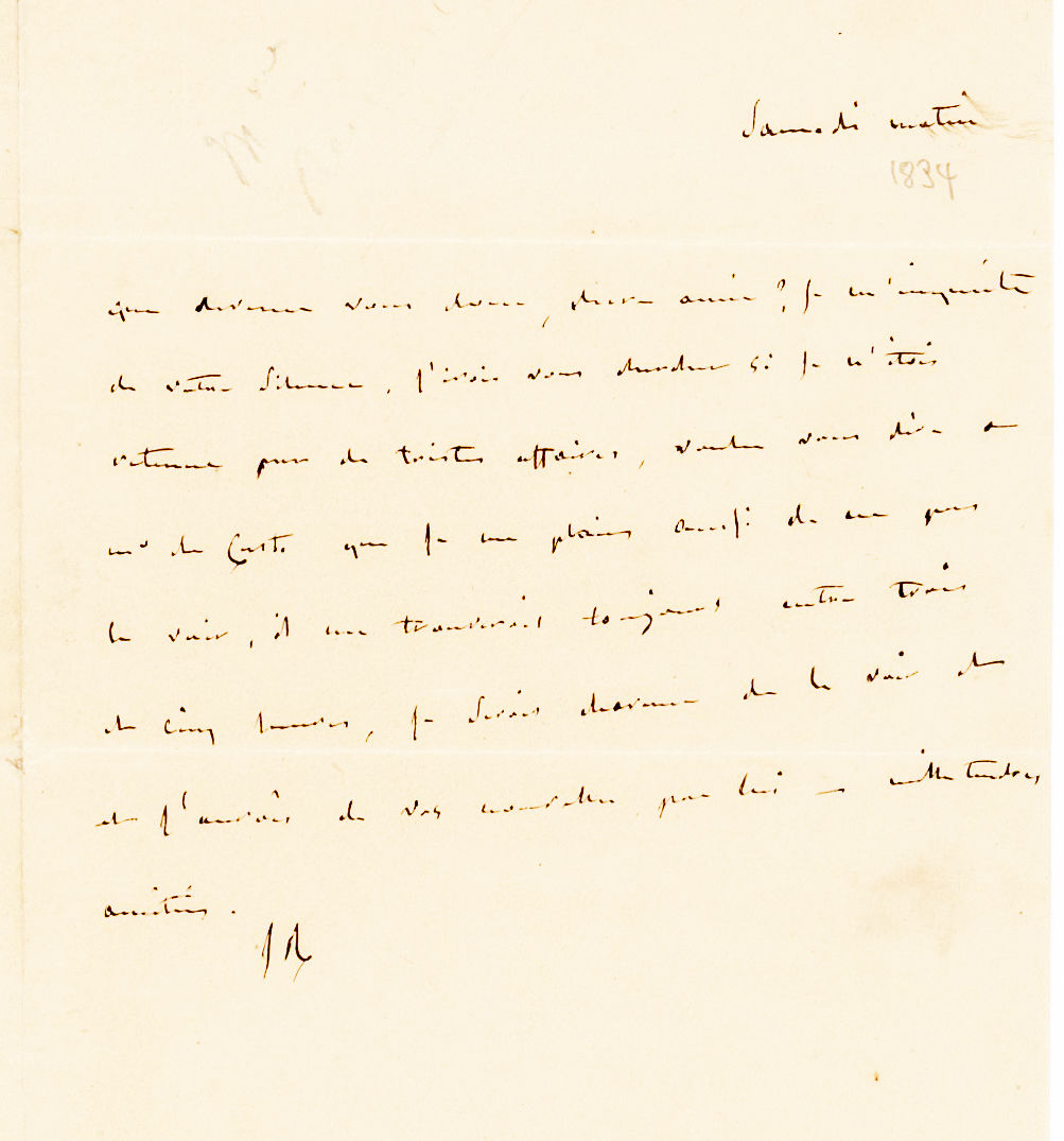 Rare Autograph Letter by one of the Great French B