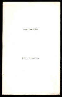 DEUTERONOMY. by BRINGHURST, Robert - 1974