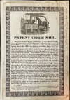 Patent Cider Mill - Woodcut of Horse Powered Cider Mill
