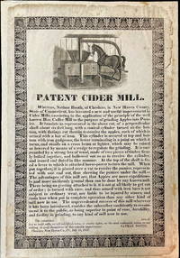 Patent Cider Mill - Woodcut of Horse Powered Cider Mill