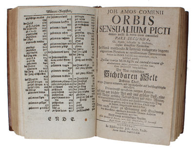 Orbis Sensualium Picti Pars I-II. Der sichtbaren Welt. Erster - (Anderer) Theil. Das ist: Aller vornehmsten Welt=Dinge, und Lebens=Verrichtungen, Vorbildung und Benahmung. Aus neue ausgelegt, an unzählichen Orten, nebst einem Titel= und Wörter=Registe... (photo 4)
