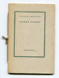 Pierre Barrot. Ur en kommande roman.