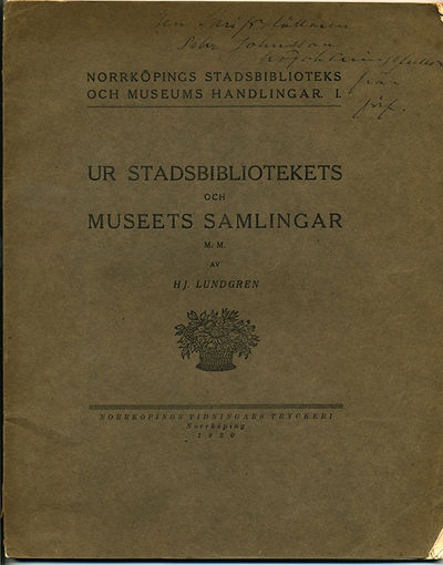 Ur stadsbibliotekets och museets samlingar. I.