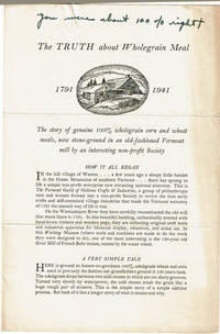 image of THE TRUTH ABOUT WHOLEGRAIN MEAL 1791-1941.