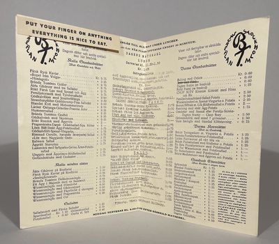 [Meny] Brända tomten. 20/8 1929.