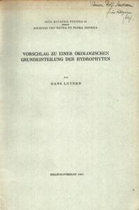 Vorschlag zu einer ökologischen Grundeinteilung…