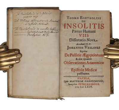 De Insolitis Partus Humani [Th. Bartholin] (+) Mindani Equitis Observationes Anatomicae [Vesling] (+) De Morbis Biblicis [Th. Bartholin] (+) Exercitationes Miscellaneae [Caspar Bartholin] (+)  Paralytici N.T. Medico et Philologico [Th. Bartholin]. (photo 3)