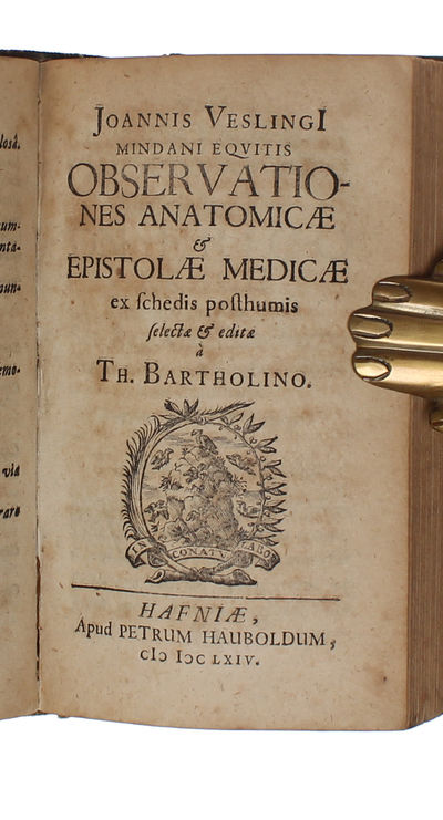 De Insolitis Partus Humani [Th. Bartholin] (+) Mindani Equitis Observationes Anatomicae [Vesling] (+) De Morbis Biblicis [Th. Bartholin] (+) Exercitationes Miscellaneae [Caspar Bartholin] (+)  Paralytici N.T. Medico et Philologico [Th. Bartholin]. (photo 5)