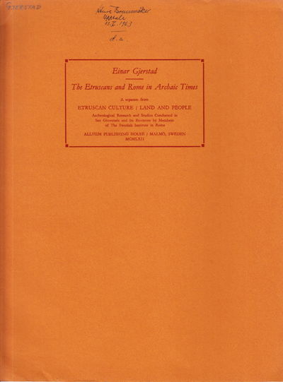 The Etruscans and Rome in Archaic Times. A…