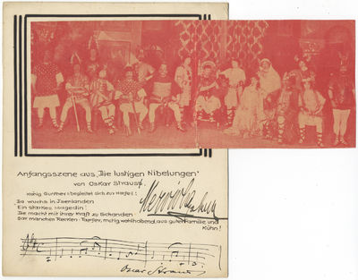 Autograph musical quotation signed
