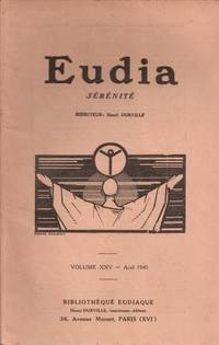 EUDIA volume XXV avril 1940 by Durville Rivasson Osmont - 1940 - from Le Grand Chene (SKU: 25795)