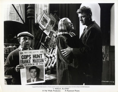 I WALK ALONE (1947) Photo ft. Lancaster, Scott at newsstand