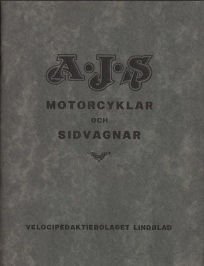 A. J. S. MOTORCYKLAR OCH SIDOVAGNAR 1931 +…