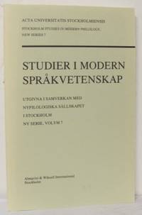 Studier i modern språkvetenskap. Utgivna i…