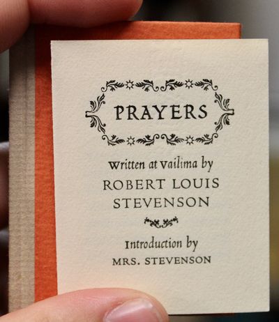 Prayers Written at Vailima. With an Introduction by Mrs. Stevenson.