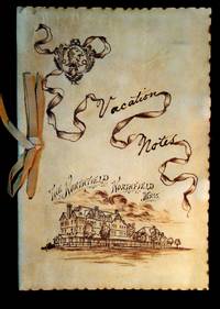 Vacation Notes - Pyrography Decorated Suede Cover Depicting the exterior of "The Northfield", Northfield MA, July 3 - 12, 1898