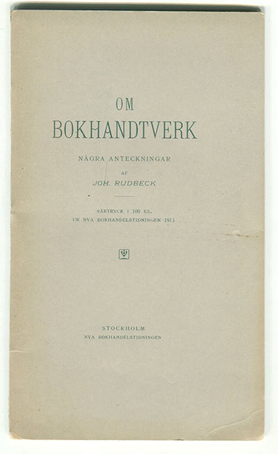 Om bokhandtverk. Några anteckningar. Särtryck i…