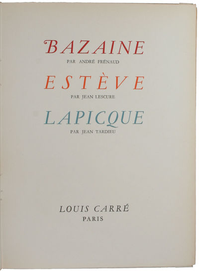 Bazaine. Estève. Lapique. (photo 2)