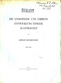 Die Endosperm- und Embryoentwicklung einiger…