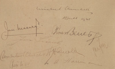 Prime Minister Winston Churchill Meets With Leaders of the Provisional Czechoslovak Government, Forced Into Exile By Hitler, and Decides to Give Them Full Diplomatic Recognition