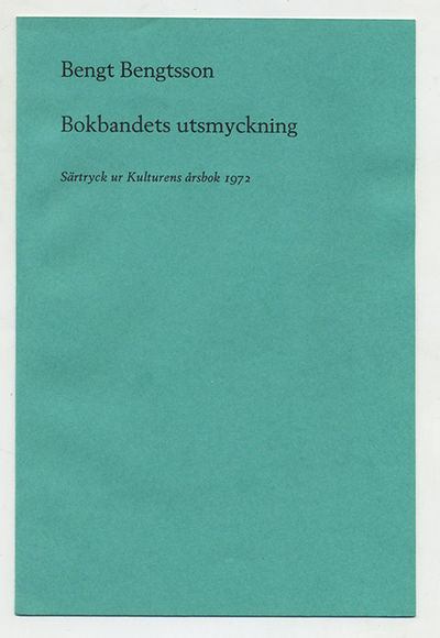 Bokbandets utsmyckning. Särtryck ur Kulturens…