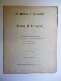 The Rectors of Huntshall, in the Deanery of Torrington by HINGESTON-RANDOLPH, F.C - 1892