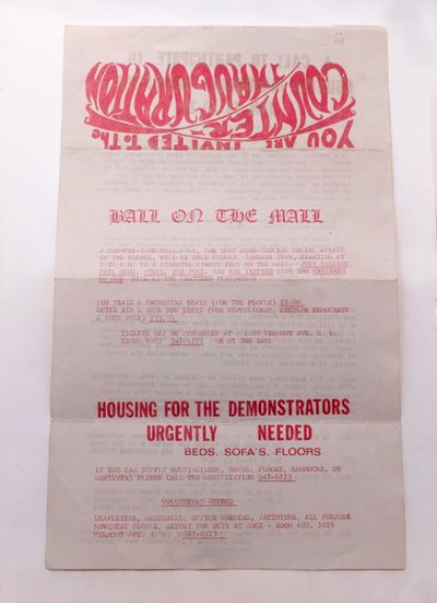 A Call to Participate in Counter Inaugural Activities Jan. 18-19-20 [1969]