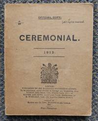 cover of CEREMONIAL. 1912.