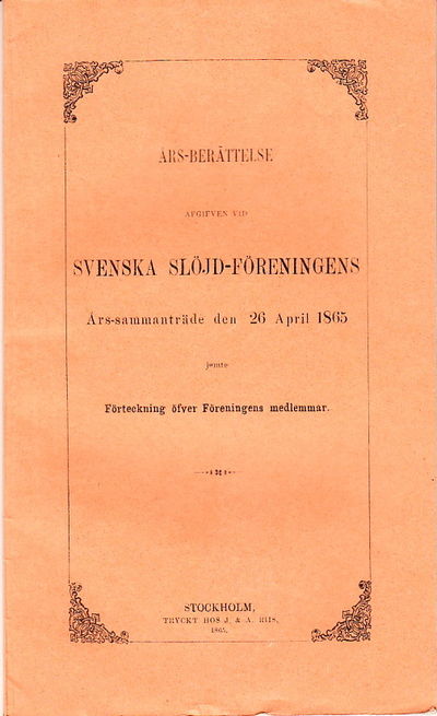 Årsberättelse afgifven vid Svenska…