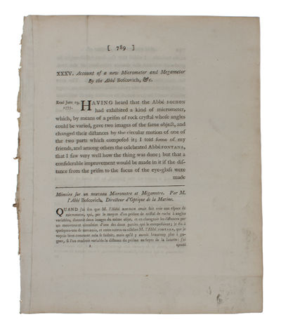 Account of a new Micrometer and Megameter.