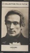 Photographie de la collection Félix Potin (4 x 7,5 cm) représentant : Léon Lérand, comédien. Début XXe. Vers 1900.