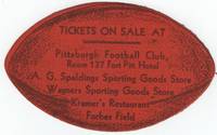 image of (Football handbill): Professional Football. Forbes Field. Pittsburgh vs Cincinnatti(sic). Admission 55c - 75c - $1.10