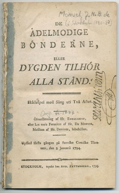 De ädelmodige bönderne, eller dygden tilhör alla…