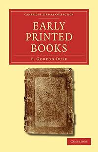 cover of Early Printed Books