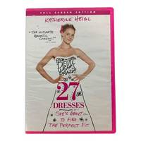 27 Dresses Full Screen Edition DVD Katherine Heigl Romantic Comedy Pink Case