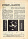 Optical filtering of electron micrographs + Reconstruction of three dimensional structures from electron micrographs