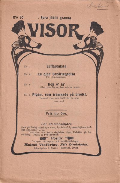 Fyra jäklit granna visor. [Utg. av] Malmö…