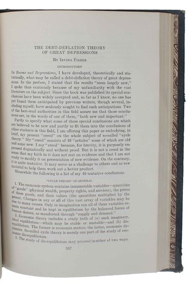 The Debt-Deflation Theory of Great Depressions. - [FISHER'S 'DEBT DEFLATION THEORY'] (photo 2)