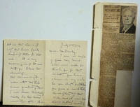 cover of Howard Chandler Christy Signed Letter, with Photo of Chandler w/ Christy Girl