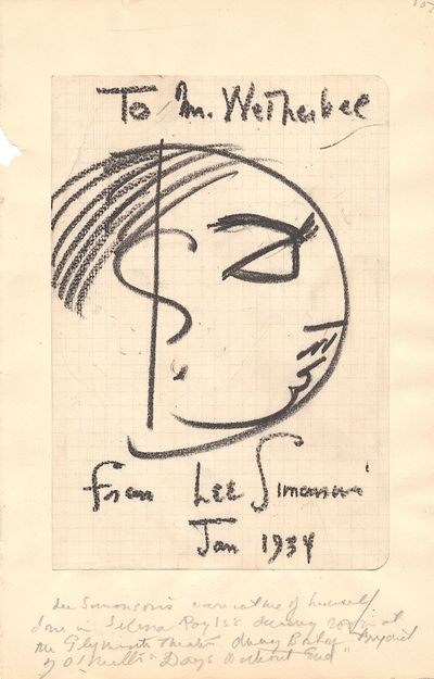 Simonson, Original Self Portrait Drawing
