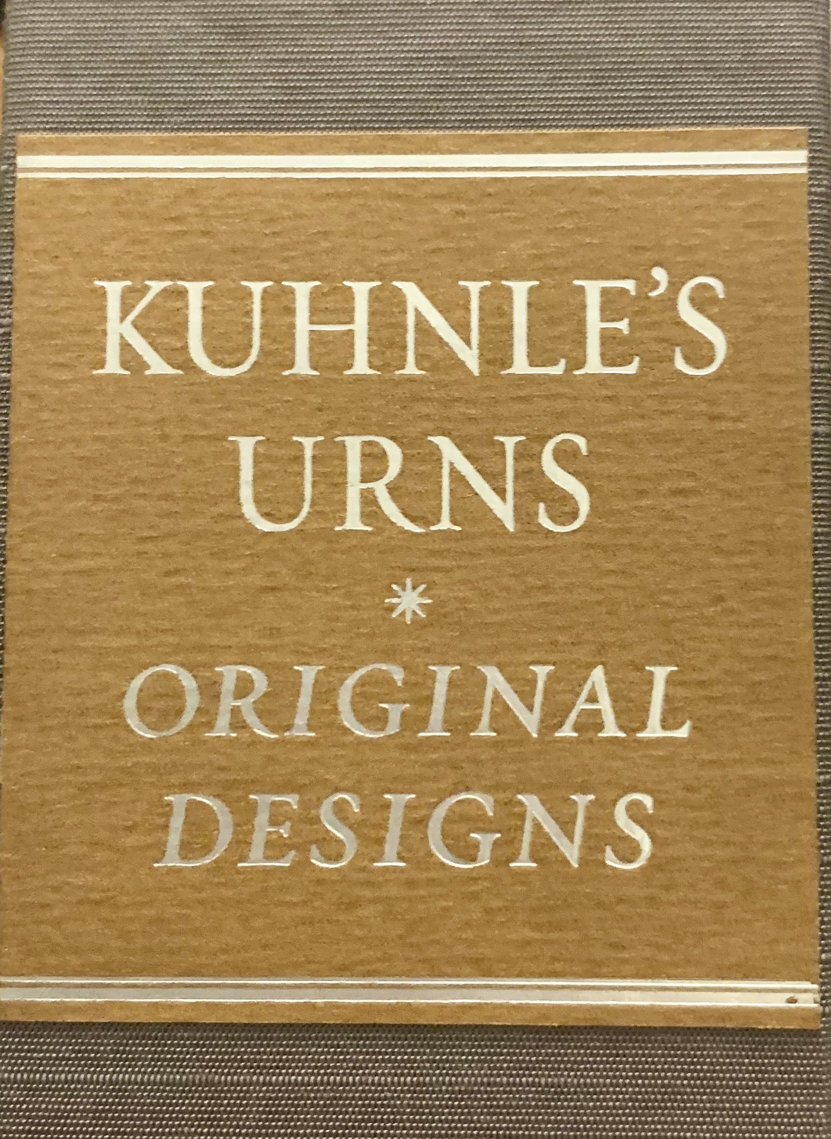 Archive of original designs for Kuhnle's cremation