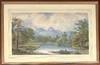 ORIGINAL LANDSCAPE PAINTING WATERCOLOR AND GOUACHE ON PAPER [Signed]