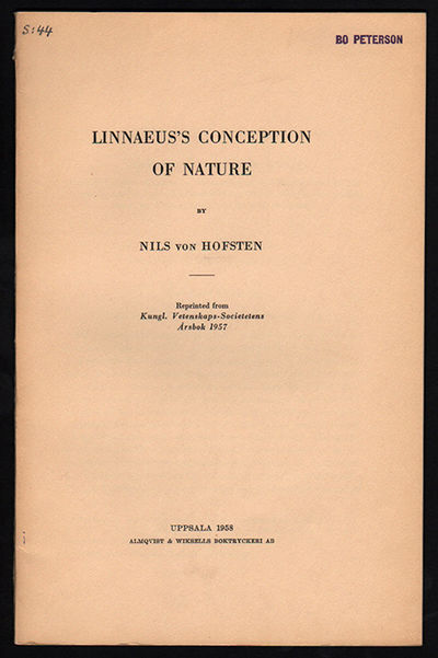 Linnaeus’s conception of nature. Reprinted from…
