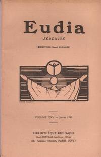 EUDIA volume XXV - Janvier 1940 by Durville Rivasson Osmont - 1940 - from Le Grand Chene (SKU: 25793)