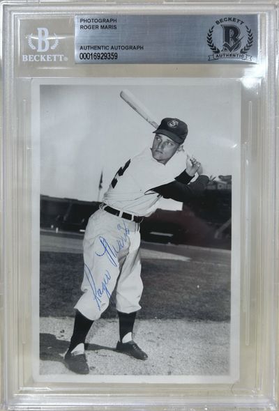 Signed Roger Maris Postcard