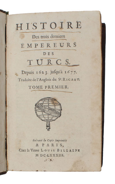 Histoire des trois derniers empereurs des Turcs depuis 1623 jusqu'a 1677. 4 parts. (photo 2)